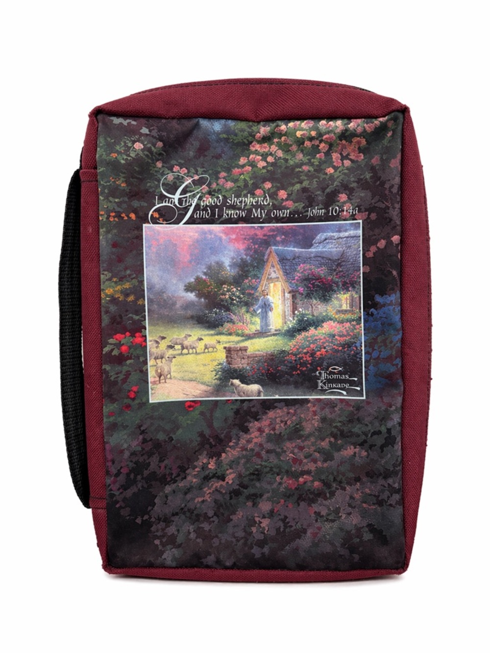 Thomas Kinkade Good Shepherd Bible Cover Case Christian Floral Zip Carry Bag
